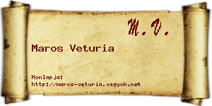 Maros Veturia névjegykártya